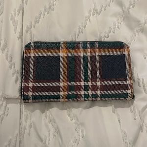 Leather Plaid Wallet